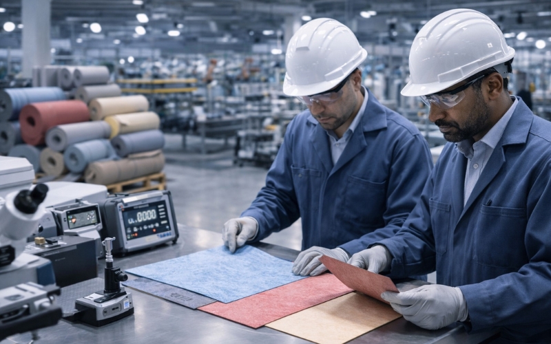 Process of how OEMs evaluate an automotive gasket material manufacturer based on quality standards, material performance, and reliability
