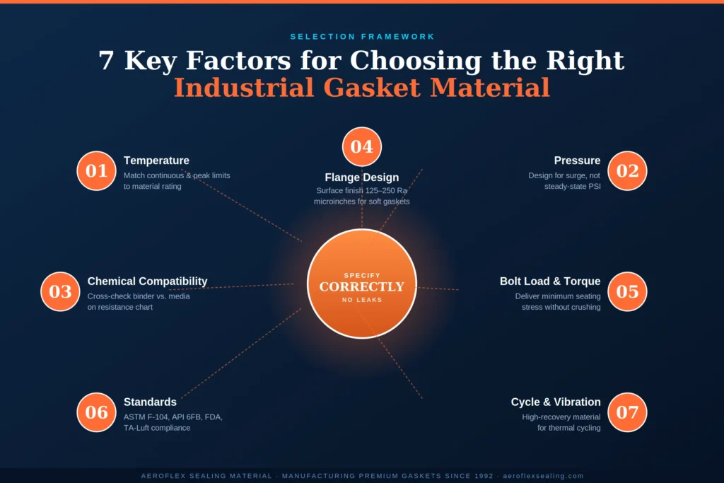 Non-asbestos industrial gasket material in compressed fiber sheet form