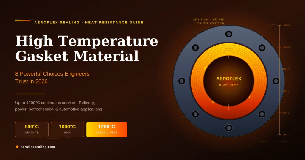 High temperature gasket material used in industrial sealing applications