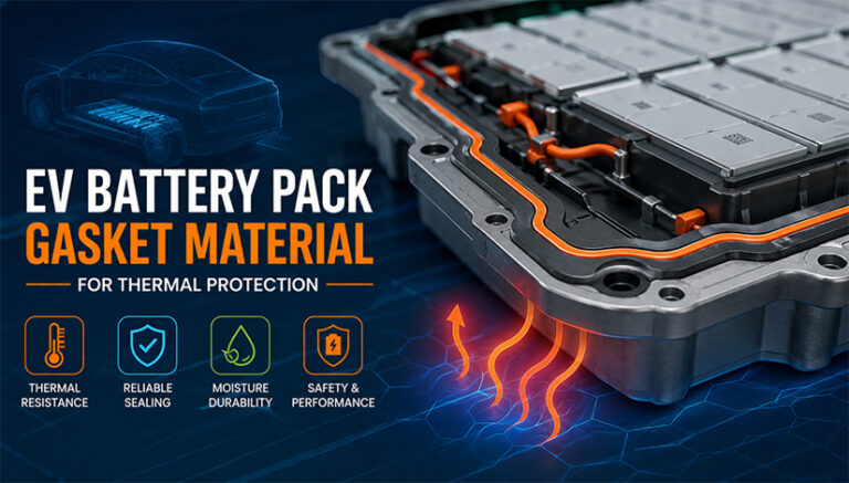 EV battery pack gasket material for thermal protection and enclosure sealing