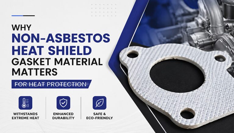 Non-asbestos heat shield gasket material used for heat protection in high-temperature applications